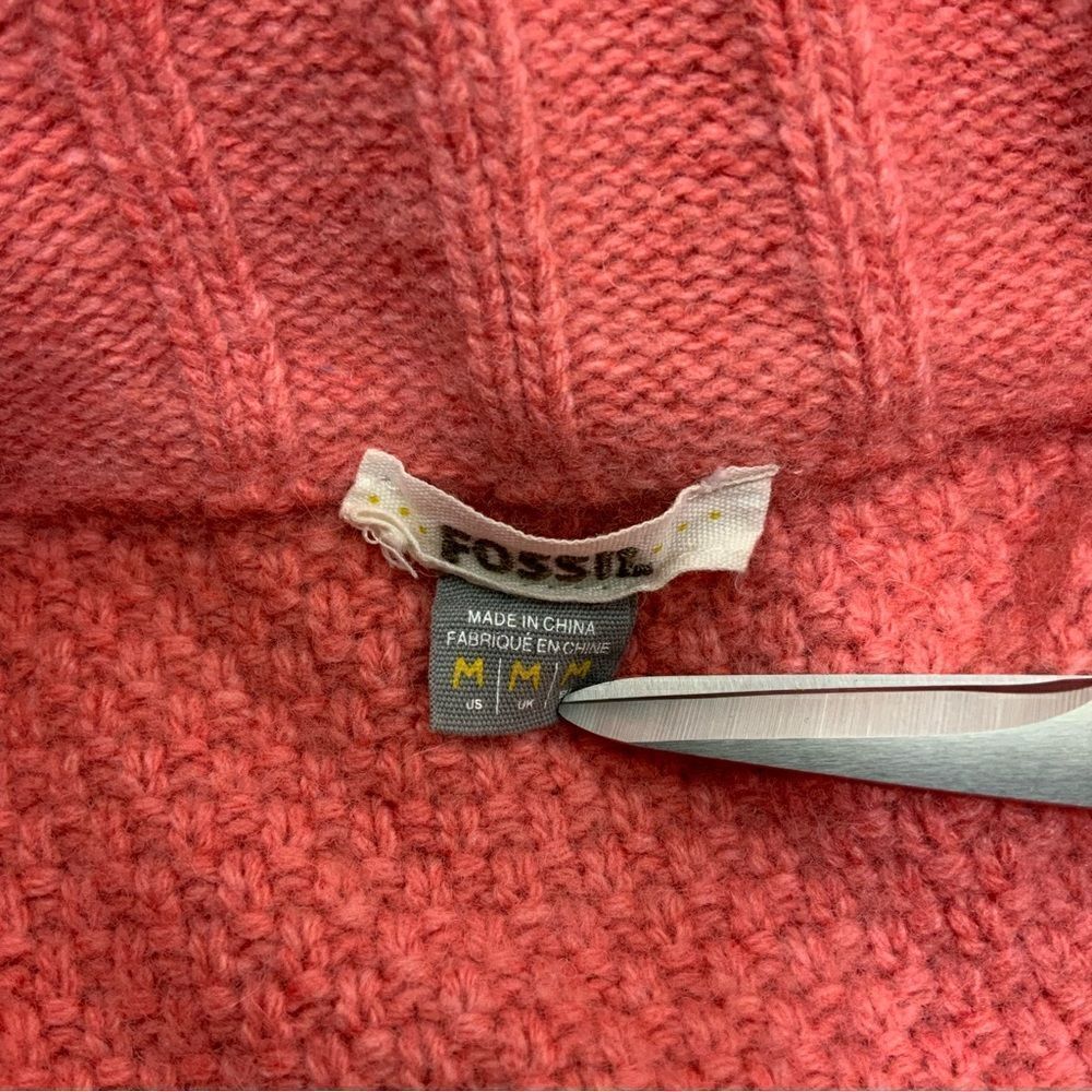 FOSSIL wool cashmere blend cardigan sweater - Picture 4 of 5